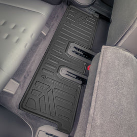 SMARTLINER All Weather Custom Fit Black 3rd Row Floor Mat Liner Set Compatible With 2024 Kia EV9 (SC0744)