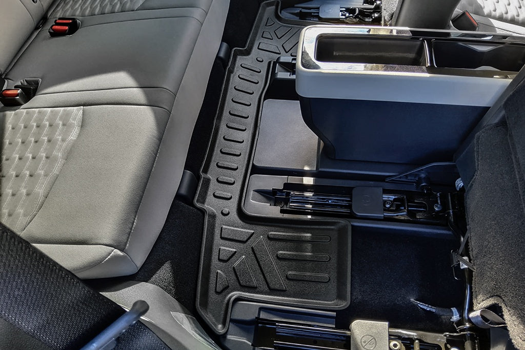 SMARTLINER Custom Fit Floor Mats 3 Rows and Cargo Liner Behind 2nd Row Set Black Compatible With 2022-2023 Infiniti QX60 (SA0567/B0567/C0567/D0579)