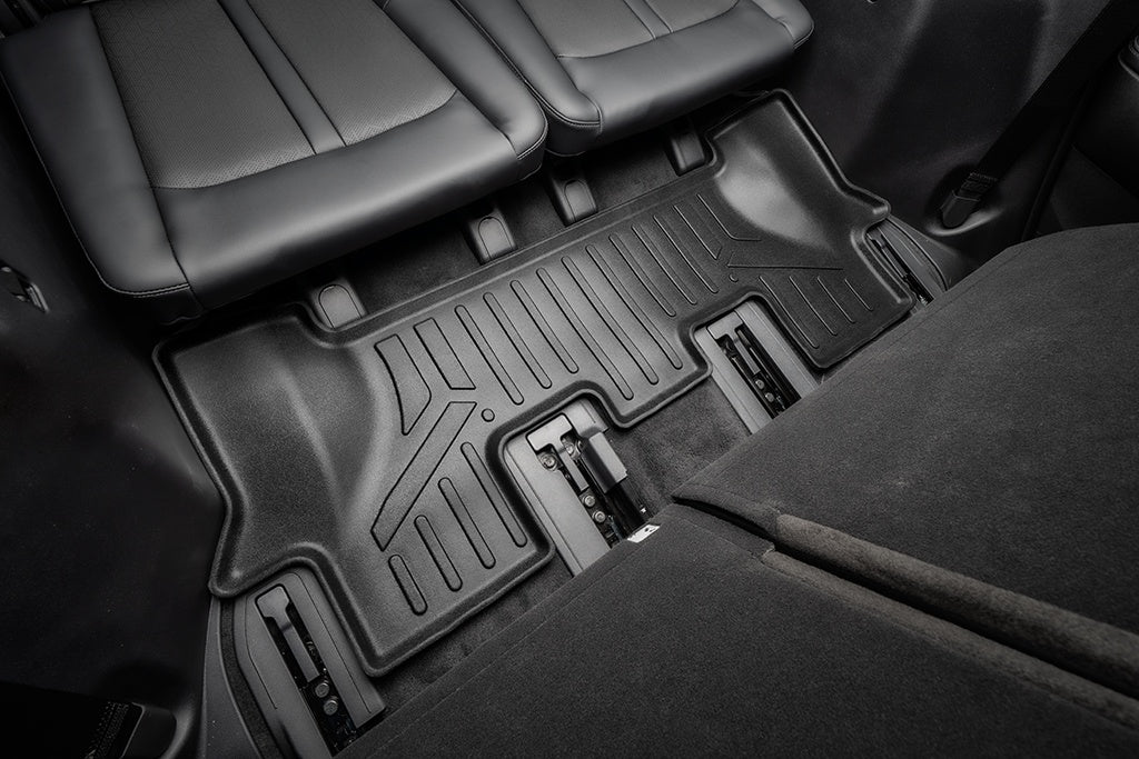 SMARTLINER All Weather Custom Fit 3rd Row Black Floor Mat Liner Set Compatible With 2021-2023 Kia Sorento (SC0547)
