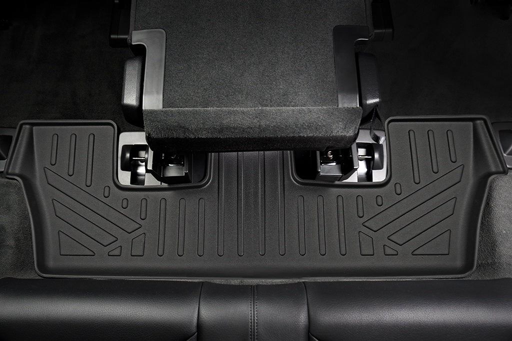 SMARTLINER Custom Fit All Weather Protection Black 3 Row Floor Liners Compatible With 2017-2025 Audi Q7/SQ7 (SA0364/B0364/C0364)