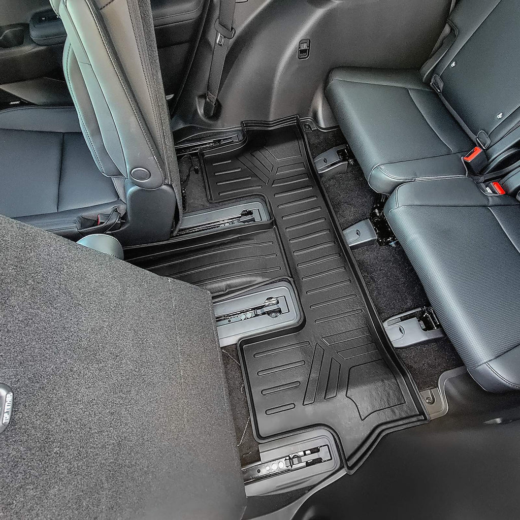 SMARTLINER Custom Fit All Weather Protection Black 3rd Row Full Coverage Liner Compatible With 2024-2025 Hyundai Santa Fe (SC0742)
