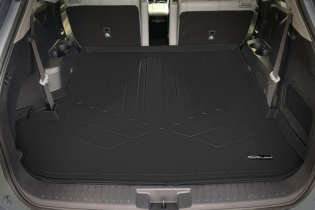 SMARTLINER Floor Mats 3 Row Liner Set & Cargo Liner Behind 2nd Row Set Compatible With 2020-2022 Highlander 2nd Row Bench or Bucket Seats (SA0500/B0500/C0500/D0500)