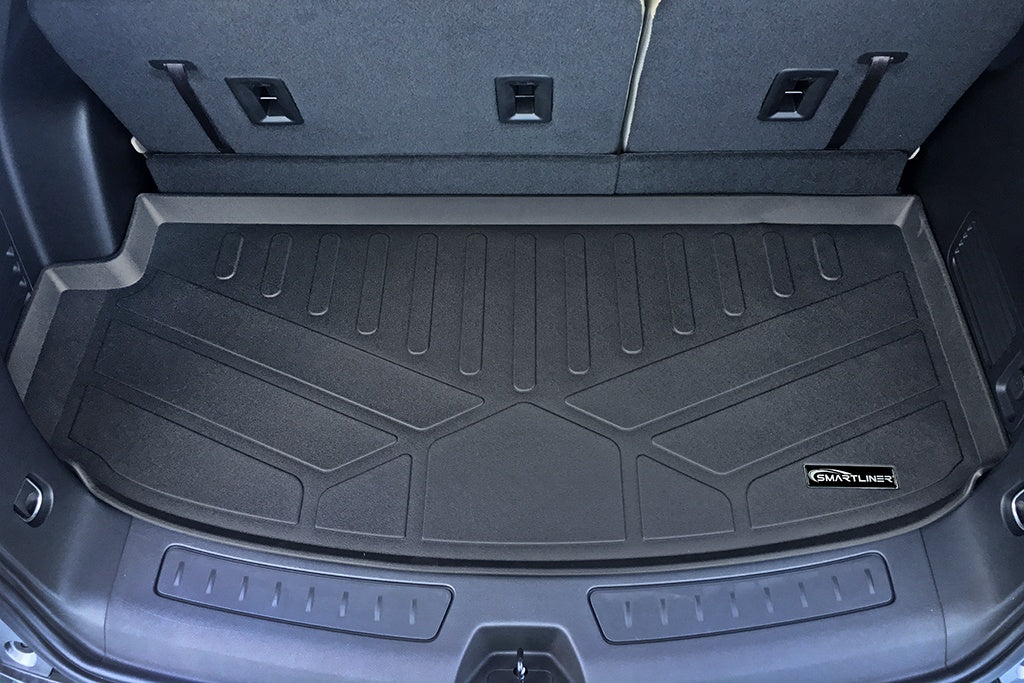 SMARTLINER Custom Fit All Weather Protection Black Cargo Liner behind the 3rd Row Seats Compatible With 2018-2024 Buick Enclave (SE0345)