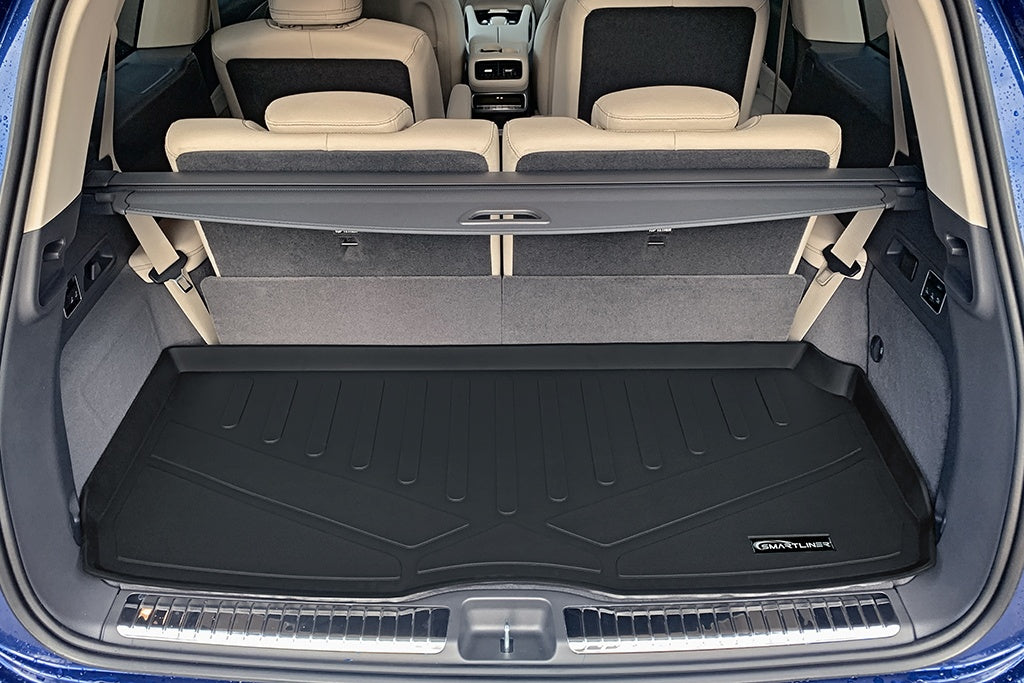 SMARTLINER Cargo Trunk Liner Floor Mat Behind 3rd Row Black 2020-2021 Mercedes-Benz GLS-Class 7 Passenger W/ 2nd Row Bench Seats (SE0498)