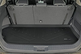 SMARTLINER Custom Cargo Trunk Liner Floor Mat Behind 3rd Row Black Compatible With 2020-2022 Toyota Highlander (SE0500)