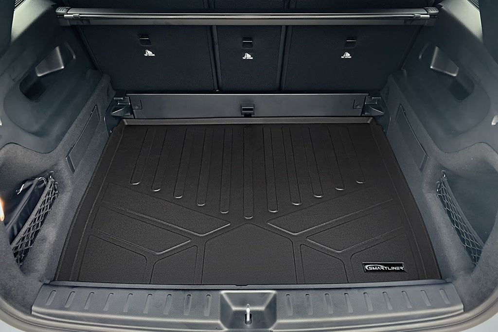 SMARTLINER Floor Mats 2 Rows - Lower Cargo Liner Behind 2nd Row Set Black 20 Mercedes-Benz GLB Class 5 Passenger Models (SA0499/B0499/D0501)