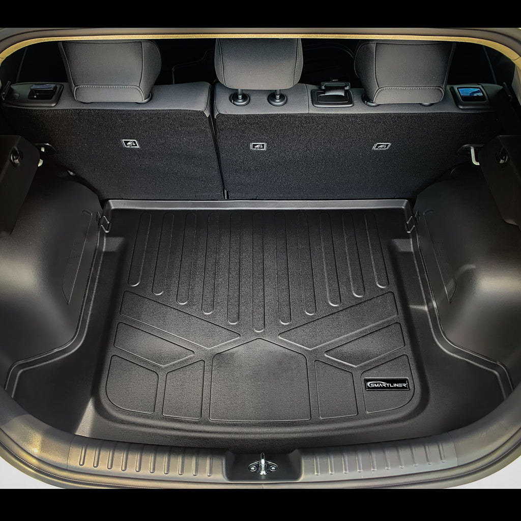 SMARTLINER All Weather Custom Fit Black Cargo Liner Behind the 2nd Row Compatible With 2023-2024 Kia Niro Hybrid (SD0652)
