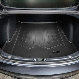 SMARTLINER All Weather Custom Fit Cargo Liner Floor Mat Black Compatible With 2017-2021 Tesla Model 3 (SD0456)