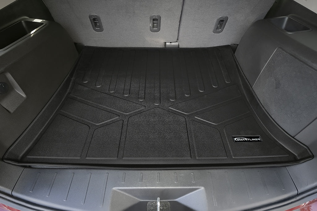 SMARTLINER Custom Fit Floor Mats 2 Rows and Cargo Liner Set Black Compatible With 2010-2011 Equinox / Terrain (SA0070/B0070/D0070)