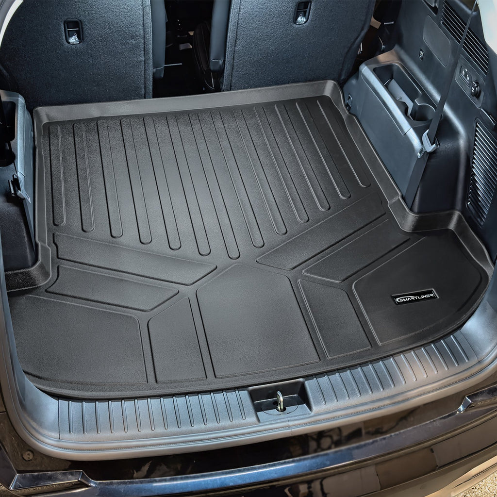 SMARTLINER All Weather Custom Fit Black Cargo Liner Behind 2nd Row Compatible With 2021-2023 Kia Sorento (SD0547)