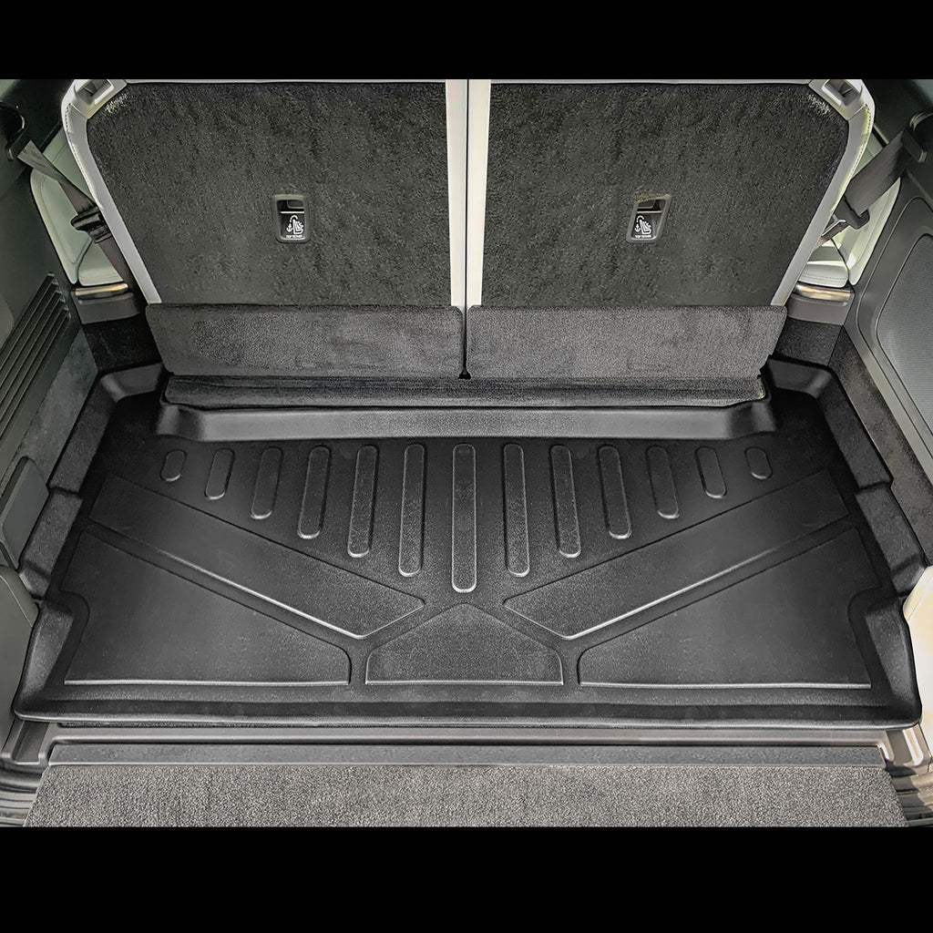 SMARTLINER All Weather Custom Fit Black 3 Row, Cargo Liner Behind the 3rd Row & Front Trunk Liner Floor Liner Set Compatible With 2022-2024 Rivian R1S SUV (SA0615/B0698/C0698/E0698/F0615)