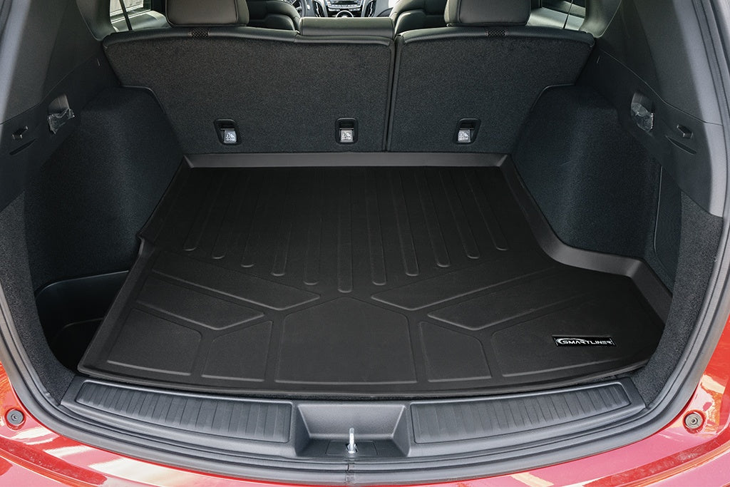SMARTLINER Custom Fit All Weather Protection Black 2 Row Floor Liners & Cargo Liner behind the 2nd Row Seats Compatible With 2019-2025 Acura RDX (SA0398/B0398/D0398)