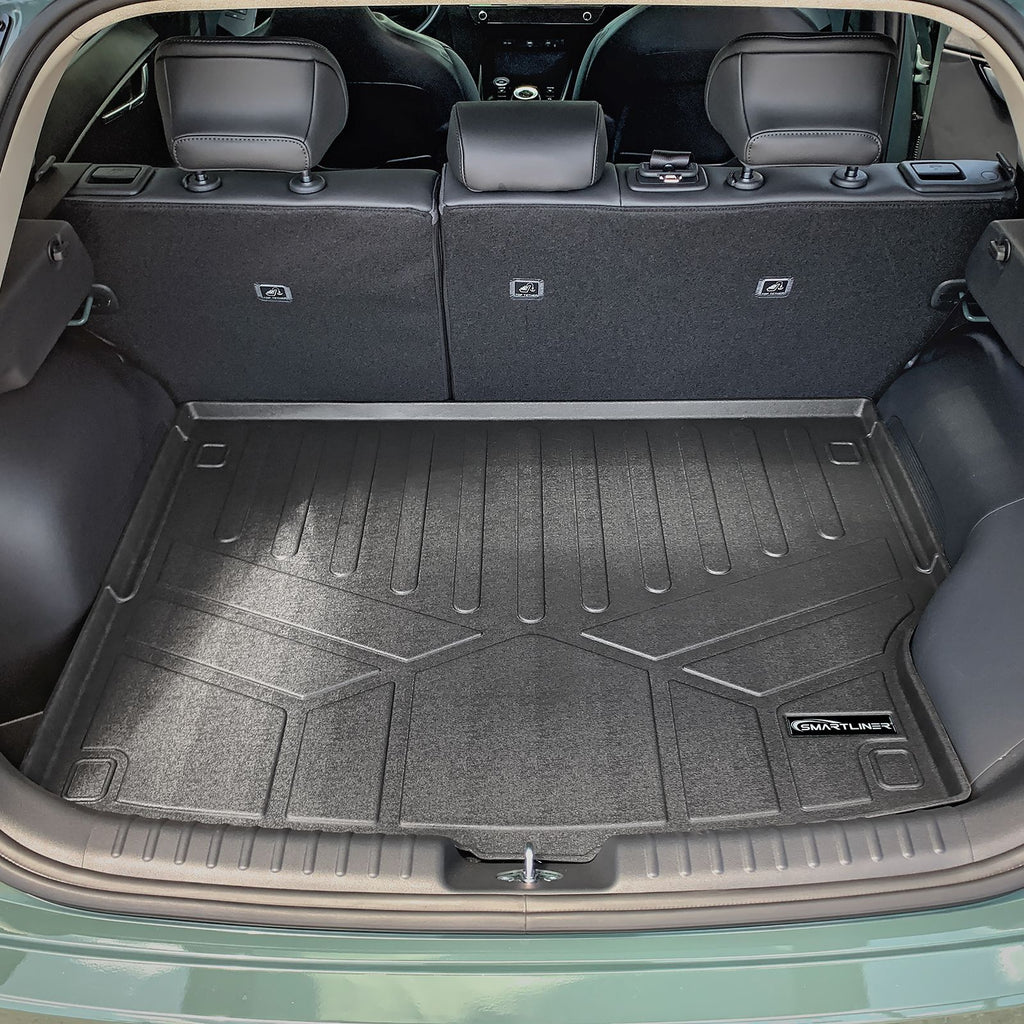 SMARTLINER All Weather Custom Fit Black Cargo Liner Behind the 2nd Row Compatible With 2023-2024 Kia Niro EV & PHEV (SD0706)