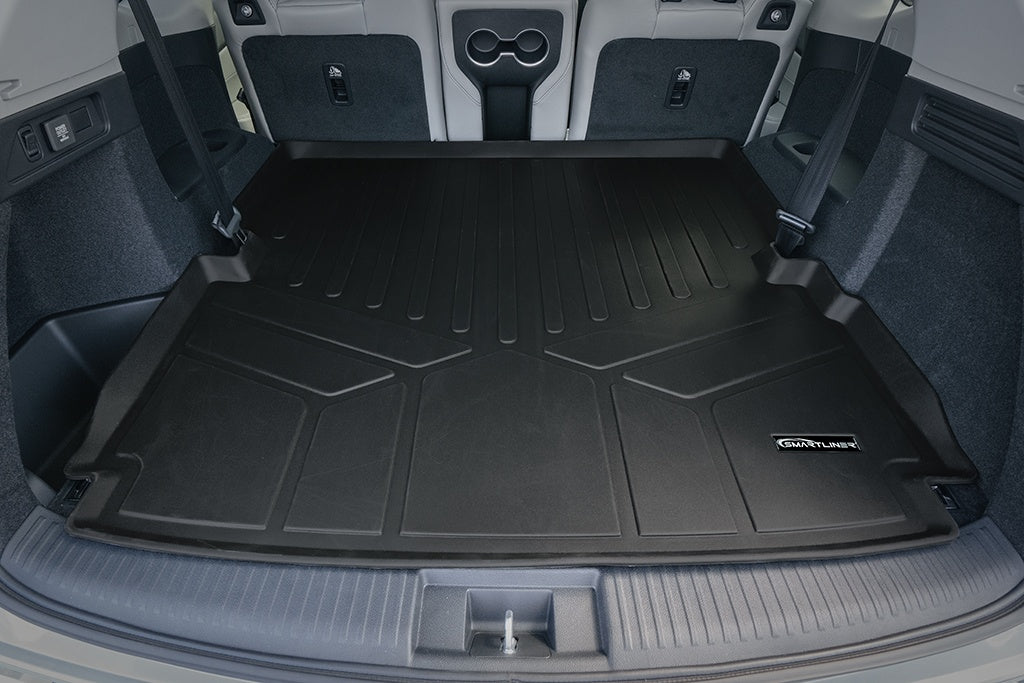 SMARTLINER Custom Fit All Weather Protection Black 2 Row Floor Liners & Cargo Liner behind the 2nd Row Seats Compatible With 2022-2025 Acura MDX (SA0581/B0581/D0581)
