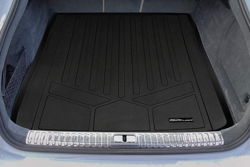 SMARTLINER Custom Fit All Weather Protection Black 2 Row Floor Liners & Cargo Liner behind the 2nd Row Seats Compatible With 2019-2025 Audi A7/S7 (SA0557/B0557/D0558)