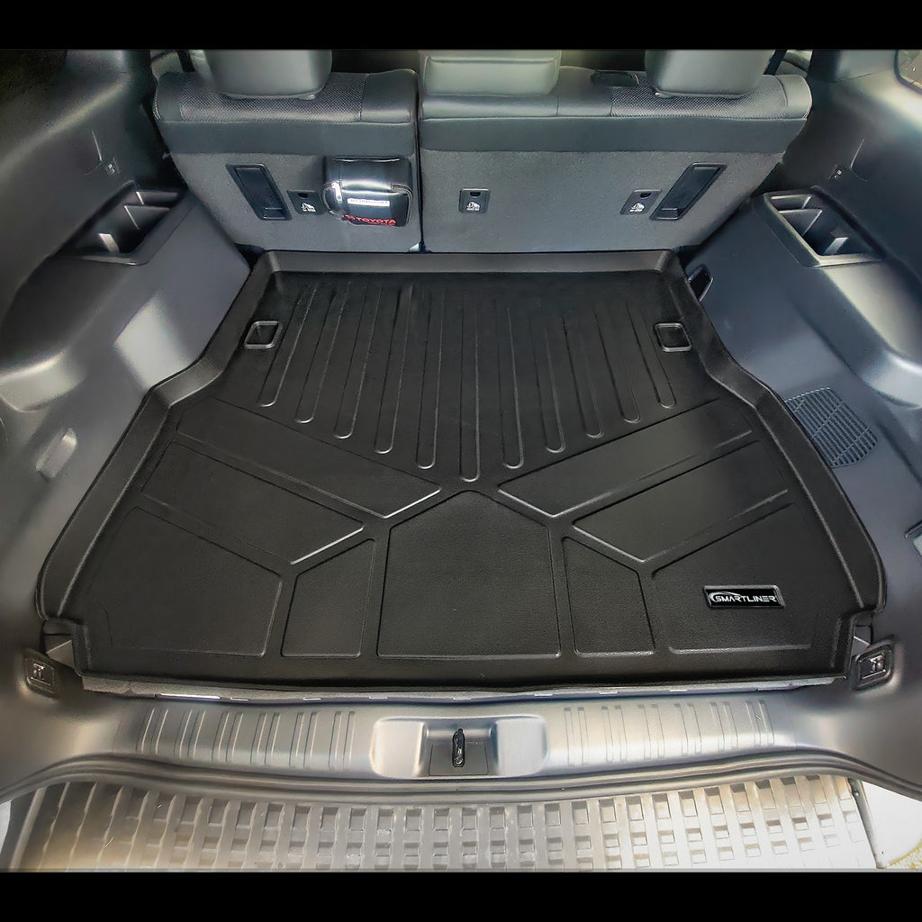 SMARTLINER Custom Fit All Weather Protection Black Cargo Liner Mat Behind 2nd Row Compatible with 2024-2025 Toyota Land Cruiser (SD0760)