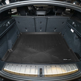 SMARTLINER All Weather Custom Fit Cargo Liner Trunk Floor Mat Black Compatible With 2018-2022 BMW X2 Cargo Fits Without Spare Tire (SD0483)
