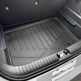 SMARTLINER Custom Fit Cargo Trunk Liner Floor Mat Behind 2nd Row Black Compatible With 2020-2022 Kia Soul Cargo Deck in Lower Position (SD0461)