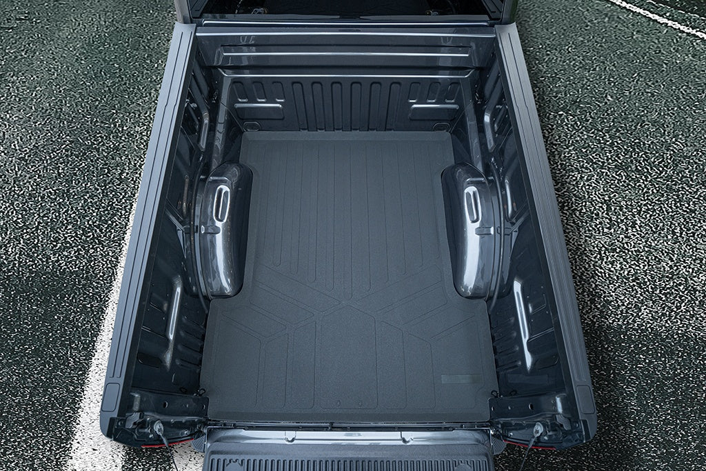 SMARTLINER Custom Fit Truck Rugged Rubber Bed Mat Compatible With 2015-2025 Ford F150 Only Fits SuperCrew 5'5" Short Bed (K0167)