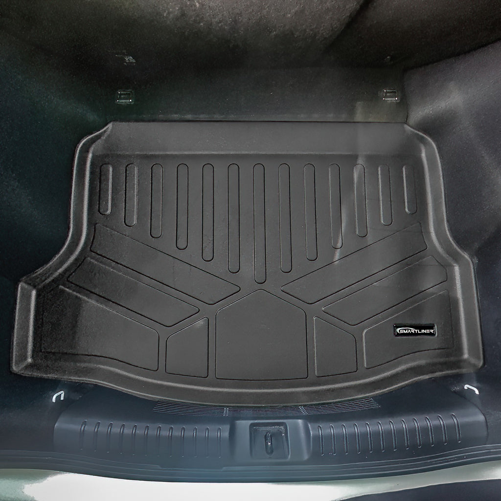 SMARTLINER Custom Fit Floor Mats 2 Rows & Cargo Liner Trunk Set Black Compatible With 2017-2021 Honda Civic Type R (SA0224/B0224/D0506)