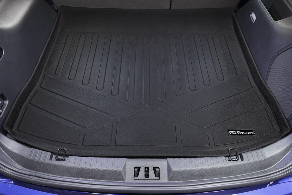 SMARTLINER Custom Fit All Weather Protection Black 2 Row Floor Liners & Cargo Liner behind the 2nd Row Seats Compatible With 2015-2024 Ford Edge (SA0192/B0192/D0192)