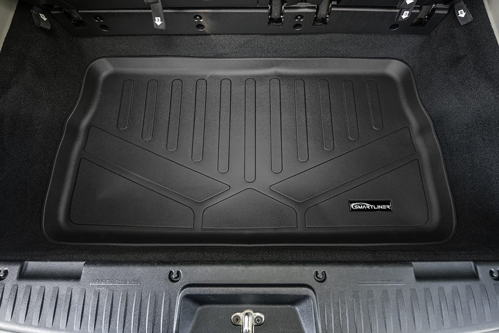 SMARTLINER Floor Mats - Cargo Liner Behind 3rd Row Set Black 2008-20 Caravan/ 08-2016 Town & Country with 2nd Row Bench Seat (SA0046/B0220/D0046)