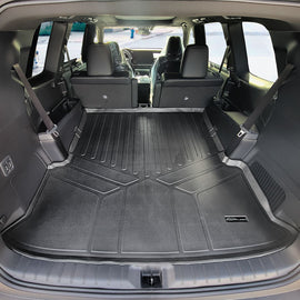 SMARTLINER Custom Fit All Weather Protection Black Cargo Liner Mat Behind 2nd Row Compatible With 2024 Toyota Grand Highlander ** (SD0719)