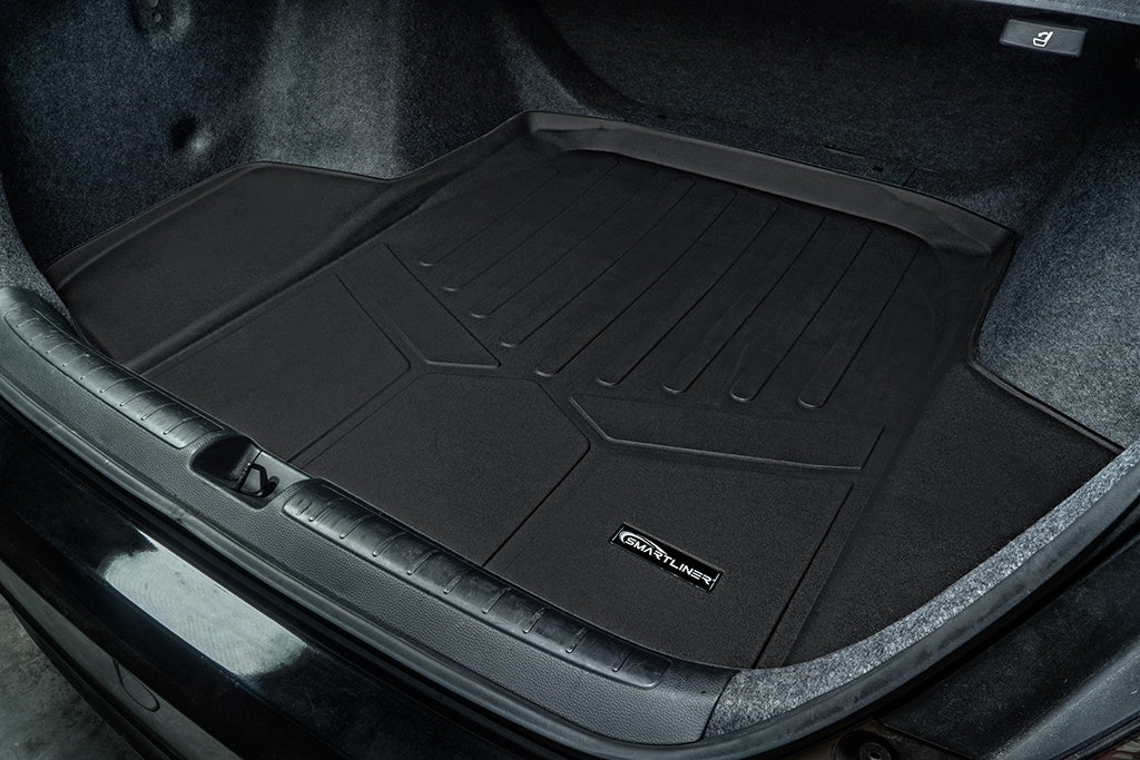 SMARTLINER Custom Fit All Weather Protection Black 2 Row Floor Liners & Cargo Liner behind the 2nd Row Seats Compatible With 2023-2025 Honda Accord Hybrid (SA0692/B0692/D0341-N1)