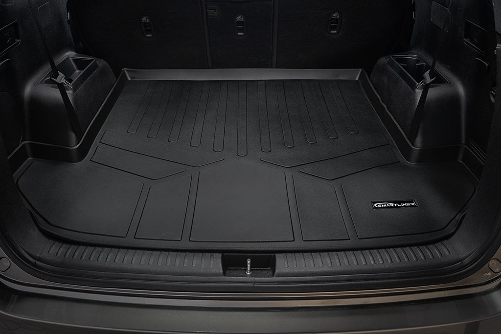 SMARTLINER All Weather Cargo Trunk Liner Floor Mat Behind 2nd Row Black Compatible With 2016-2020 Kia Sorento 7-Passenger Model Only (SD0191)