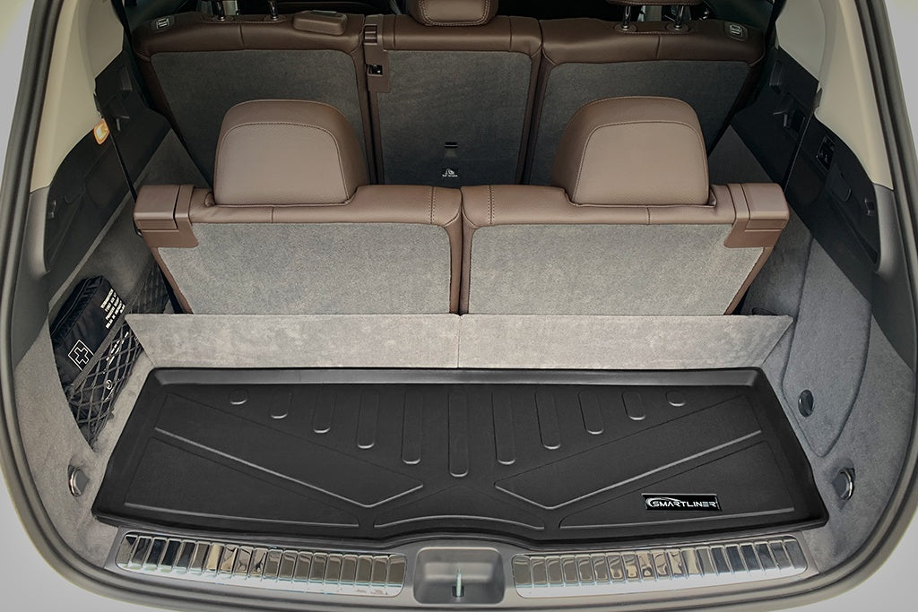 SMARTLINER All Weather Custom Cargo Trunk Liner Floor Mat Behind 3rd Row Black Compatible With 2020-2023 Mercedes-Benz GLE-Class 7/8 Passenger (SE0471)