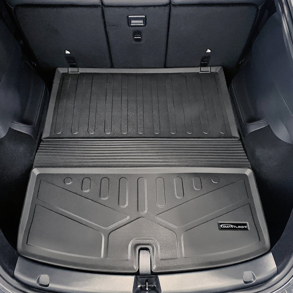 SMARTLINER All Weather Protection Custom Fit Black Cargo Liner Behind 2nd Row Compatible With 2020-2023 Tesla Model Y (SD0715)