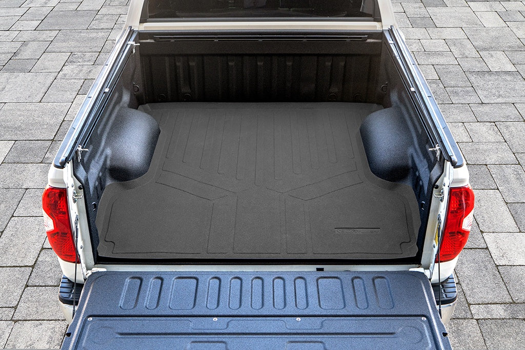 SMARTLINER Custom Fit Floor Mats 2 Row Floor Liners & Smart CoverageÃ¢â€žÂ¢ Truck Bed Liners Set Black for 2007-2011 Toyota Tundra CrewMax (SA0022/B0022/K0155)