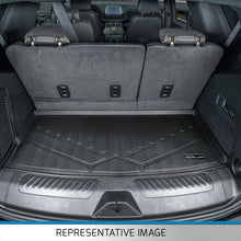 Load image into Gallery viewer, SMARTLINER Custom Floor Mats 2 Rows and Cargo Liner Behind 3rd Row Set Black Compatible With 2017-2021 GMC Acadia with 2nd Row Bench Seat (SA0230/B0248/E0230)
