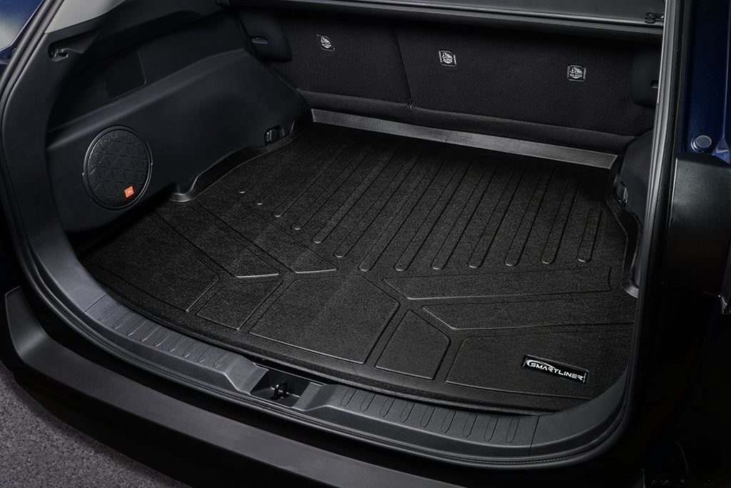 SMARTLINER Custom Fit Floor Mats 2 Rows and Cargo Liner Trunk Set Black Compatible With 2019-2023 Toyota RAV4 - No Hybrid Models (SA0418/B0418/D0418)