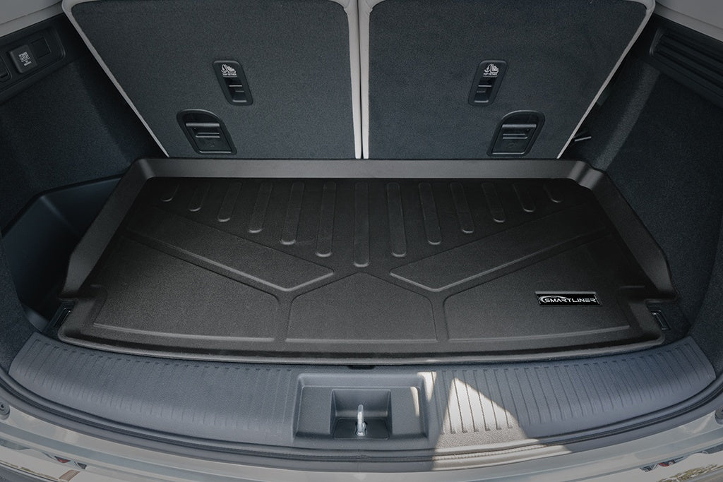 SMARTLINER Custom Fit All Weather Protection Black 3 Row Floor Liners & Cargo Liner behind the 3rd Row Seats Compatible With 2022-2025 Acura MDX (SA0581/B0581/C0581/E0581)
