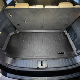 SMARTLINER Cargo Trunk Liner Floor Mat Behind 3rd Row Black Compatible With 2018-2022 Lexus RXL with 3rd Row Seats - All Models (SE0357)