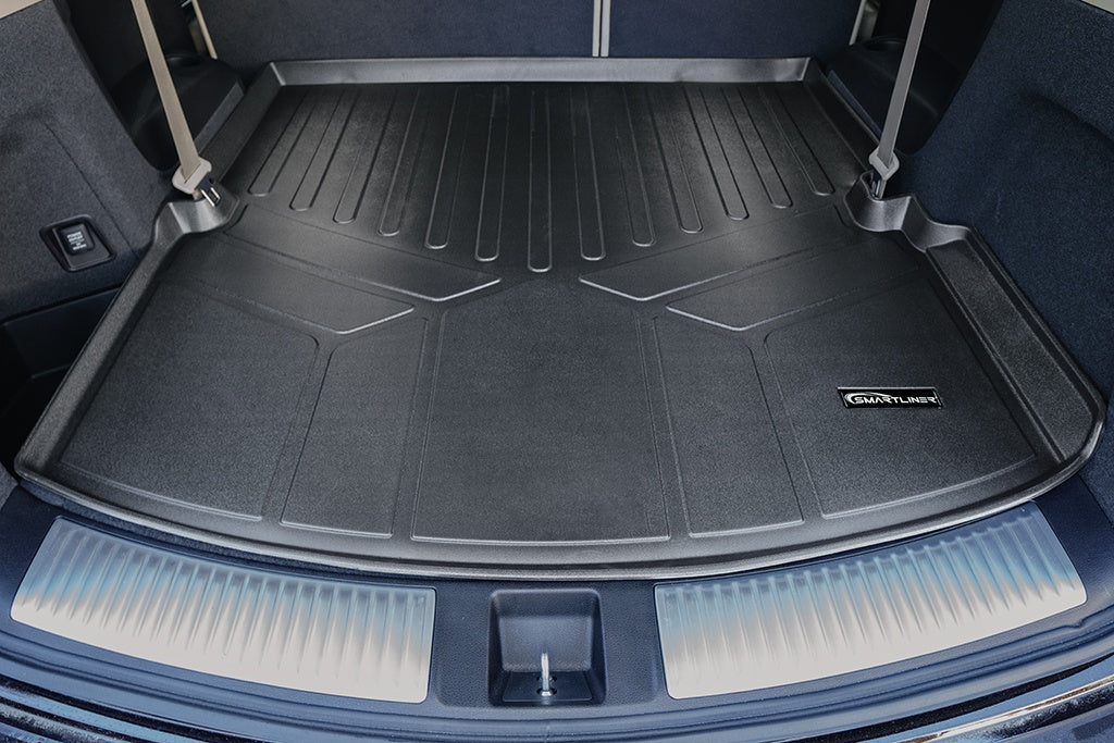 SMARTLINER Custom Fit All Weather Protection Black Cargo Liner behind the 2nd Row Seats Compatible With 2017-2020 Acura MDX Hybrid (SD0158-N1)