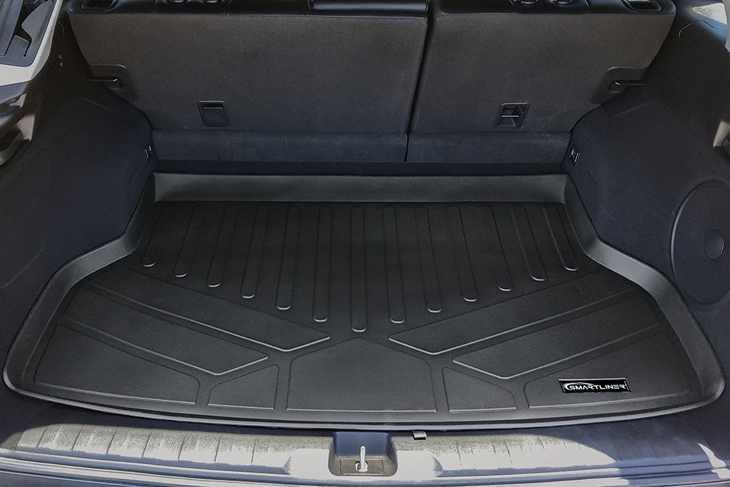 SMARTLINER Custom Fit All Weather Protection Black 2 Row Floor Liners & Cargo Liner behind the 2nd Row Seats Compatible With 2013-2018 Acura RDX (SA0235/B0235/D0235)