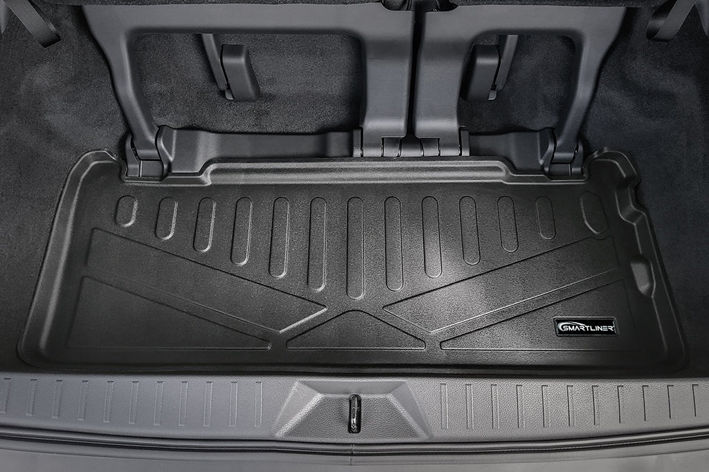 SMARTLINER Floor Mats 3 Row Liner Set & Cargo Liner Behind the 3rd Row Compatible With 2021-2023 Toyota Sienna with 2nd Row Bench Seat (SA0552/B0552/C0552/E0592)