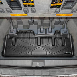 SMARTLINER Cargo Trunk Liner Floor Mat Behind 3rd Row Black Compatible With 2011-2020 Toyota Sienna with Power Folding 3rd Row Seat (SE0229)