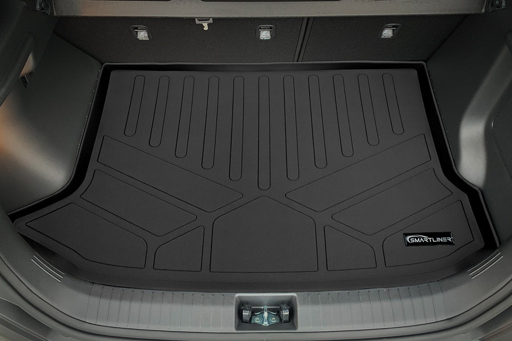 SMARTLINER Custom Fit All Weather Protection Black Cargo Liner behind the 2nd Row Seats Compatible With 2019-2023 Hyundai Kona Electric (SD0371-N2)