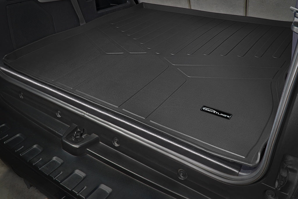 SMARTLINER All Weather Custom Cargo Liner Behind 2nd Row Floor Mat Black Compatible With 2008-2022 Toyota Sequoia (SD0272)