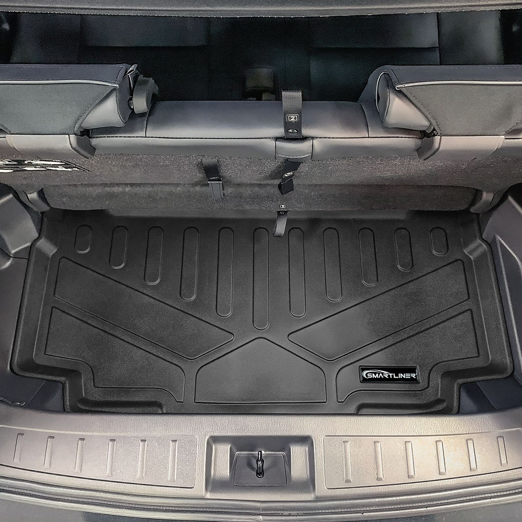 SMARTLINER Custom Fit All Weather Protection Black Cargo Liner Under The Cargo Deck Compatible With 2023-2025 Mitsubishi Outlander PHEV (SE0733)