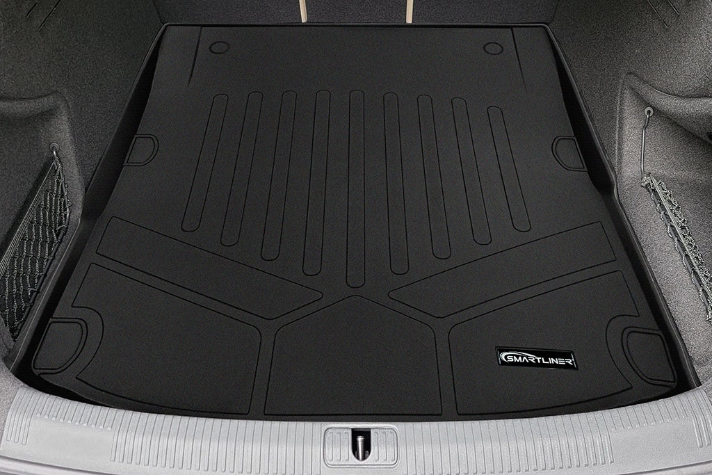 SMARTLINER Custom Fit All Weather Protection Black Cargo Liner behind the 2nd Row Seats Compatible With 2017-2025 Audi A4/S4 (SD0352)