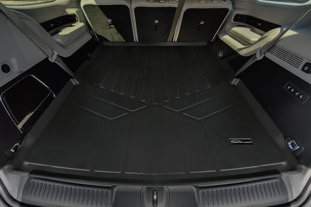 SMARTLINER All Weather Custom Fit Black Cargo Liner Behind the 2nd Row Compatible With 2022-2023 Jeep Wagoneer (SD0573)