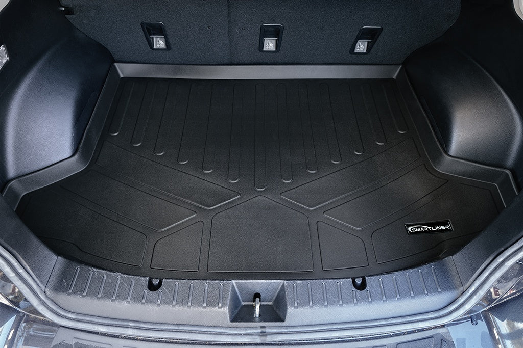 SMARTLINER Custom Fit Floor Mats 2 Rows and Cargo Liner Set Black Compatible With 2013-2017 Subaru Crosstrek / XV Crosstrek (SA0265/B0265/D0265)