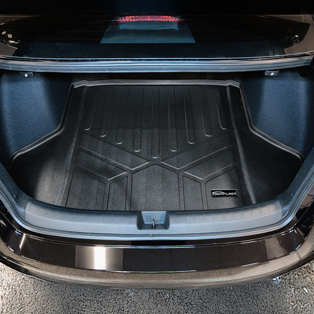 SMARTLINER All Weather Custom Fit Black Cargo Liner Behind the 2nd Row Compatible With 2022-2025 Honda Civic (SD0586)
