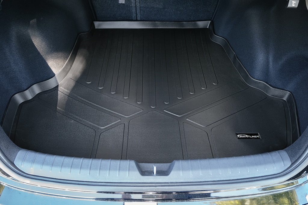 SMARTLINER Cargo Trunk Liner Floor Mat Black Compatible With 2015-2019 Hyundai Sonata Non Hybrid / 2016-2019 Kia Optima Non Hybrid (SD0218)