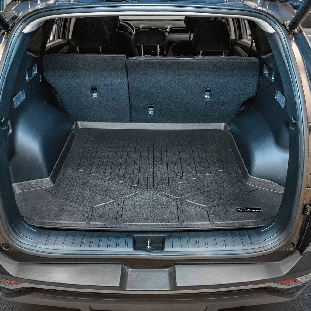 SMARTLINER All Weather Custom Fit Black Cargo Liner Behind the 2nd Row Seats Compatible With 2022-2025 Hyundai Tucson (SD0555)