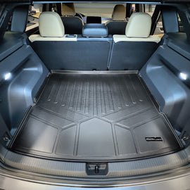 SMARTLINER Custom Cargo Liner Behind 2nd Row Floor Mat Black Compatible With 2020-21 Volkswagen Atlas Cross Sport 5 Passenger Models Only (SD0516)